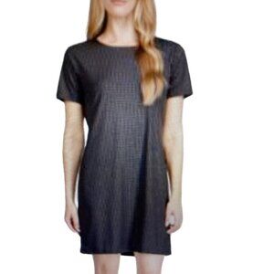 NWT MICHAEL KORS PETITE METALLIC-DOT T-SHIRT DR BLACKSILVER PL